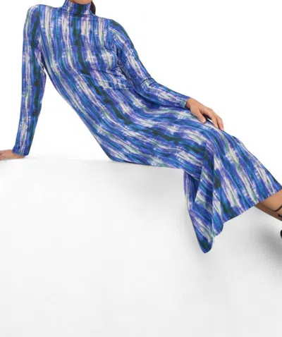 Marie Oliver Paxton Dress In Cobalt Blur In Multi