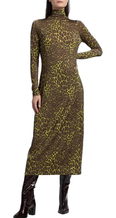 Marie Oliver Paxton Midi Dress In Grasslands In Green