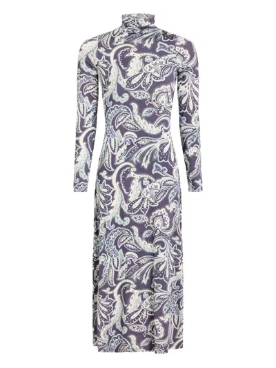 Marie Oliver Paxton Paisley-print Dress In Blue
