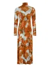 Marie Oliver Paxton Tie-dye Turtleneck Midi Dress In Pattern