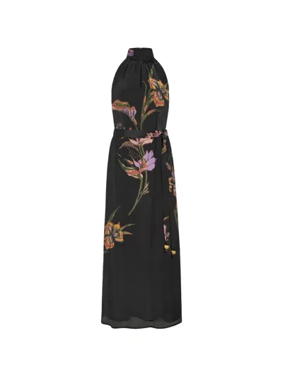 Marie Oliver Penelope Floral-print Maxi Dress In Black