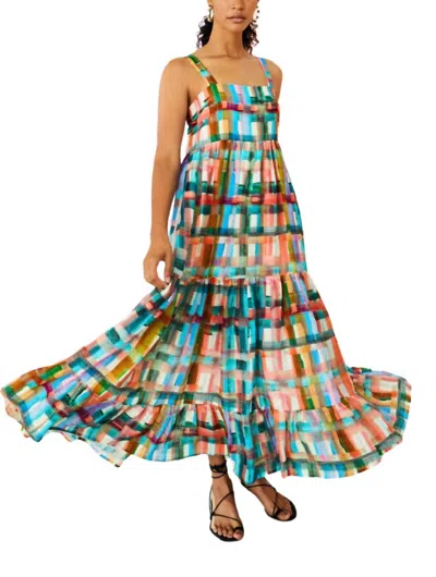 Marie Oliver Petra Dress In Madras In Multi