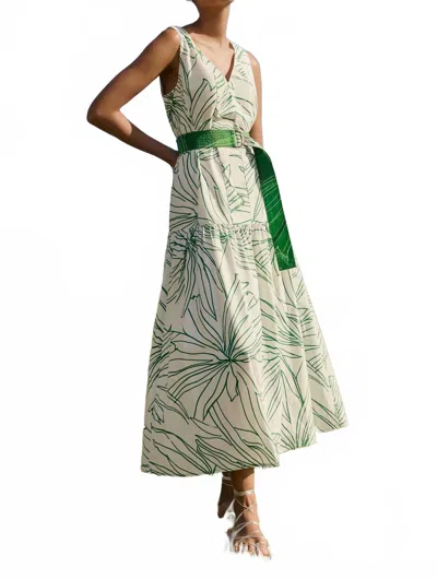 Marie Oliver Posey Dress In Palm In Green