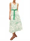 Marie Oliver Posey Dress In Palm In Green