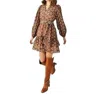 Marie Oliver Preston Dress In Peppercorn Latice In Multi