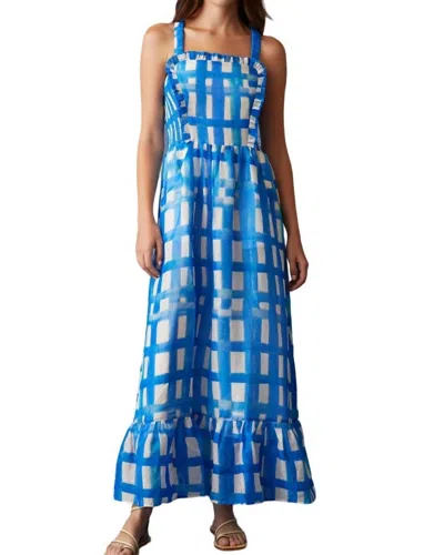 Marie Oliver Prima Dress In Amalfi Madras In Blue