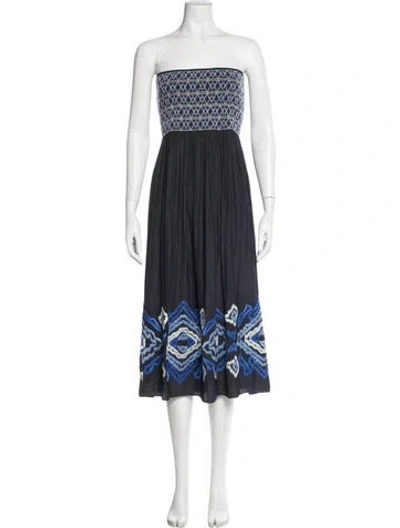 Pre-owned Marie Oliver Printed Dress In Black