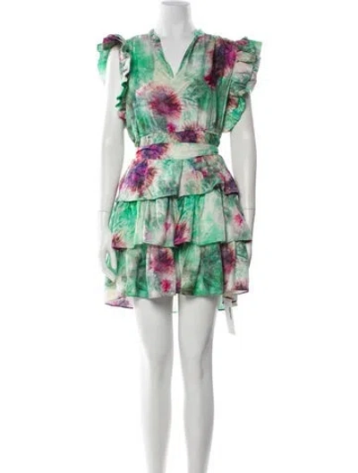 Pre-owned Marie Oliver Printed Mini Dress In Multi