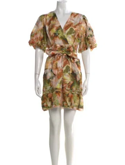 Pre-owned Marie Oliver Printed Mini Dress In Multi