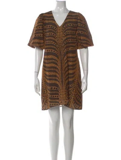 Pre-owned Marie Oliver Printed Mini Dress In Multi