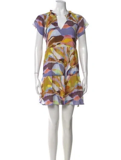 Pre-owned Marie Oliver Printed Mini Dress In Multi