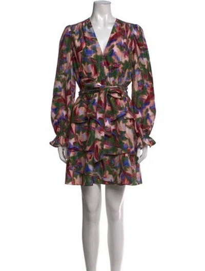 Pre-owned Marie Oliver Printed Mini Dress In Multicolor