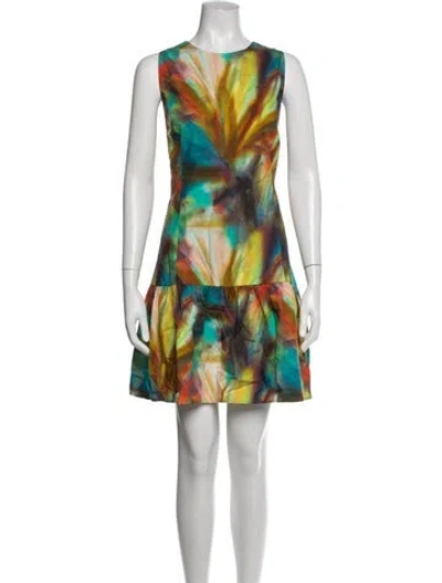 Pre-owned Marie Oliver Printed Mini Dress In Multicolor