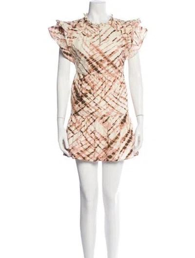 Pre-owned Marie Oliver Printed Mini Dress In Orange