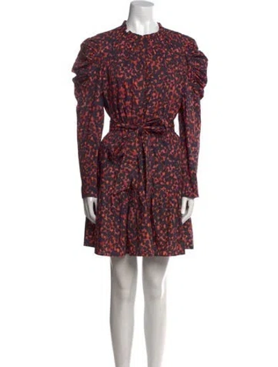 Pre-owned Marie Oliver Printed Mini Dress In Orange