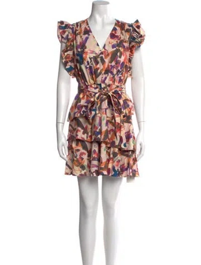 Pre-owned Marie Oliver Printed Mini Dress In Pink