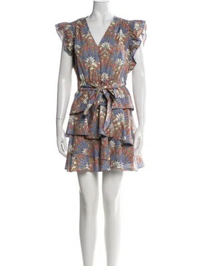 Pre-owned Marie Oliver Printed Mini Dress In Pink