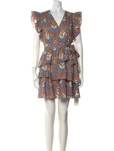 Pre-owned Marie Oliver Printed Mini Dress In Pink