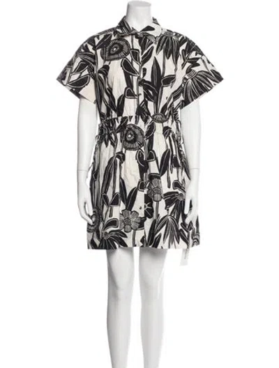 Pre-owned Marie Oliver Printed Mini Dress W/ Tags In Black