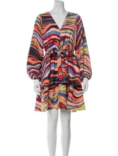 Pre-owned Marie Oliver Printed Mini Dress W/ Tags In Multi