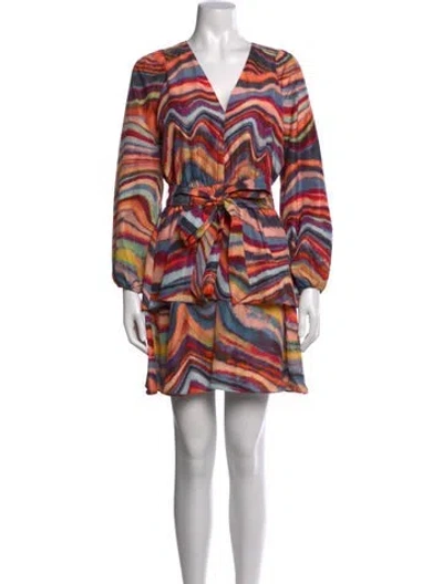 Pre-owned Marie Oliver Printed Mini Dress W/ Tags In Multicolor