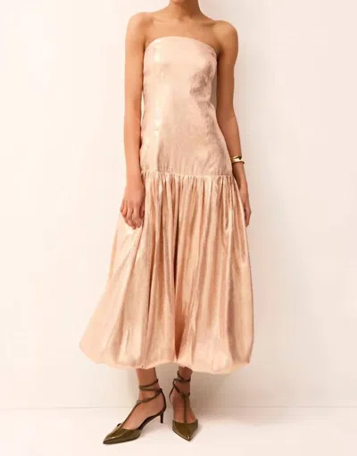 Marie Oliver Quilla Dress In Rose Gold In Neutral