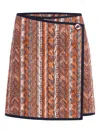 Marie Oliver Quilted Wrap Skirt In Multi