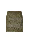 Marie Oliver Raina Wrap Skirt In Juniper Green