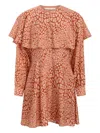 Marie Oliver Reeves Cape-neck Mini Dress In Multi