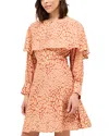 Marie Oliver Reeves Cape-neck Mini Dress In Orange