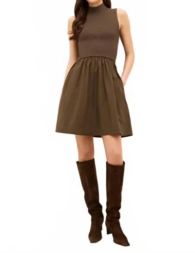 Marie Oliver Reynolds Dress In Carob In Green