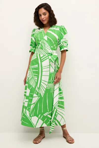Marie Oliver Rita Wrap Dress In Verdant