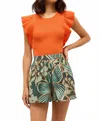 Marie Oliver Rory Top In Tangerine In Orange