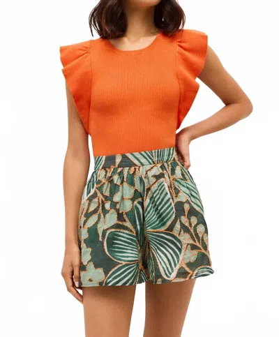 Marie Oliver Rory Top In Tangerine In Orange
