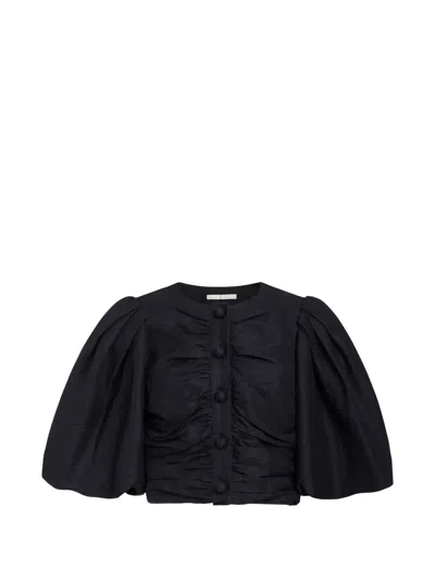 Marie Oliver Rowan Ruched Top In Black