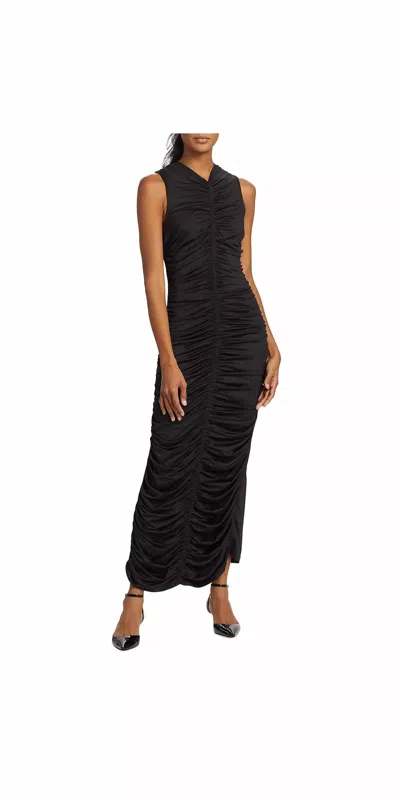 Marie Oliver Roxie Ruched Maxi Dress In Black