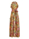 Marie Oliver Ruffled Halter Neck Maxi Dress In Multi