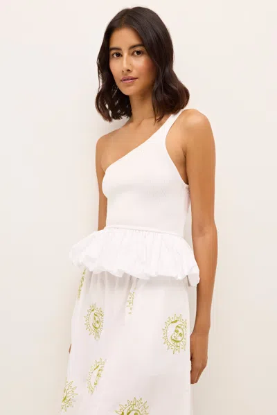 Marie Oliver Ruthie Top In Cool White