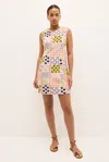 Marie Oliver Sabrina Embroidered Shift Dress In Technocheck