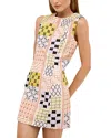Marie Oliver Sabrina Embroidered Shift Dress In Technochec