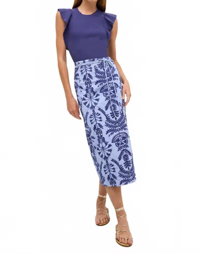 Marie Oliver Sandra Skirt In Serenity In Blue