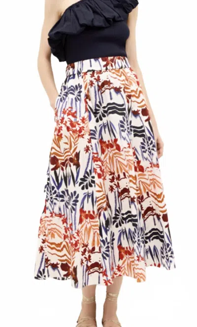 MARIE OLIVER SASHA MIDI SKIRT IN LEOPARD LIAR