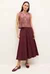 Marie Oliver Sasha Skirt In Burgundy