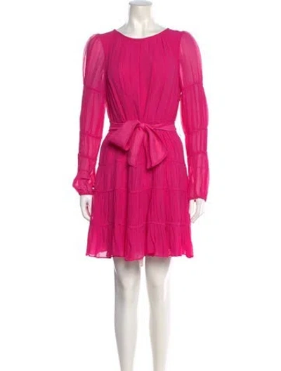 Pre-owned Marie Oliver Scoop Neck Mini Dress In Pink
