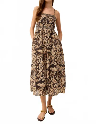 Marie Oliver Seana Embroidery Midi Dress In Tropez In Multi
