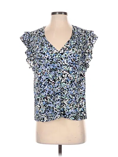 Pre-owned Marie Oliver Short Sleeve Blouse In Blue