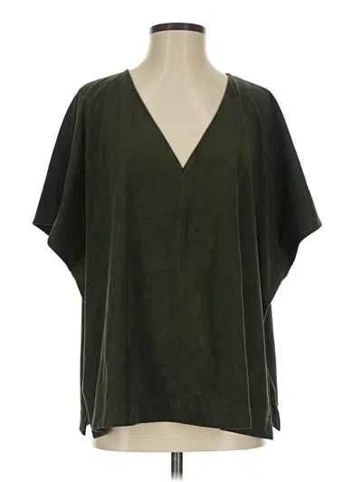 Pre-owned Marie Oliver Short Sleeve Blouse In Green