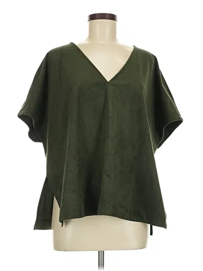 Pre-owned Marie Oliver Short Sleeve Blouse In Green