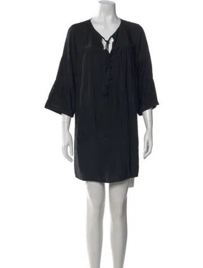 Pre-owned Marie Oliver Silk Dress In Black