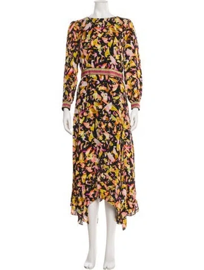 Pre-owned Marie Oliver Silk Long Dress In Black
